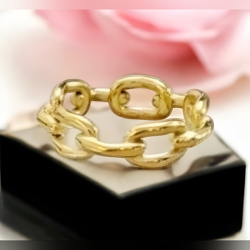 Womens Jewelry Stainless Steel Small Chain Style Ring